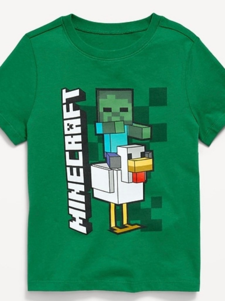 Old Navy Minecraft Unisex Graphic T-Shirt Chicken Jockey Size 5t Nwt